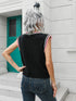 'Leocadia' Diamond Print Sleeveless Knit Sweater - Celes Fashion